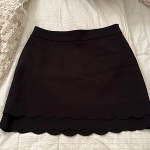 Loft Size 6 scalloped, midi, skirt